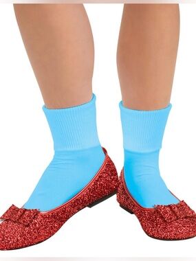 Rubies The Wizard of Oz Dorothy Deluxe Red Glitter Ballet Flats Size Medium 7-8